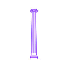 Buildings Stone Columns Greek Ionic Fluted Medium Vinyl Svg File, Free Vectors File